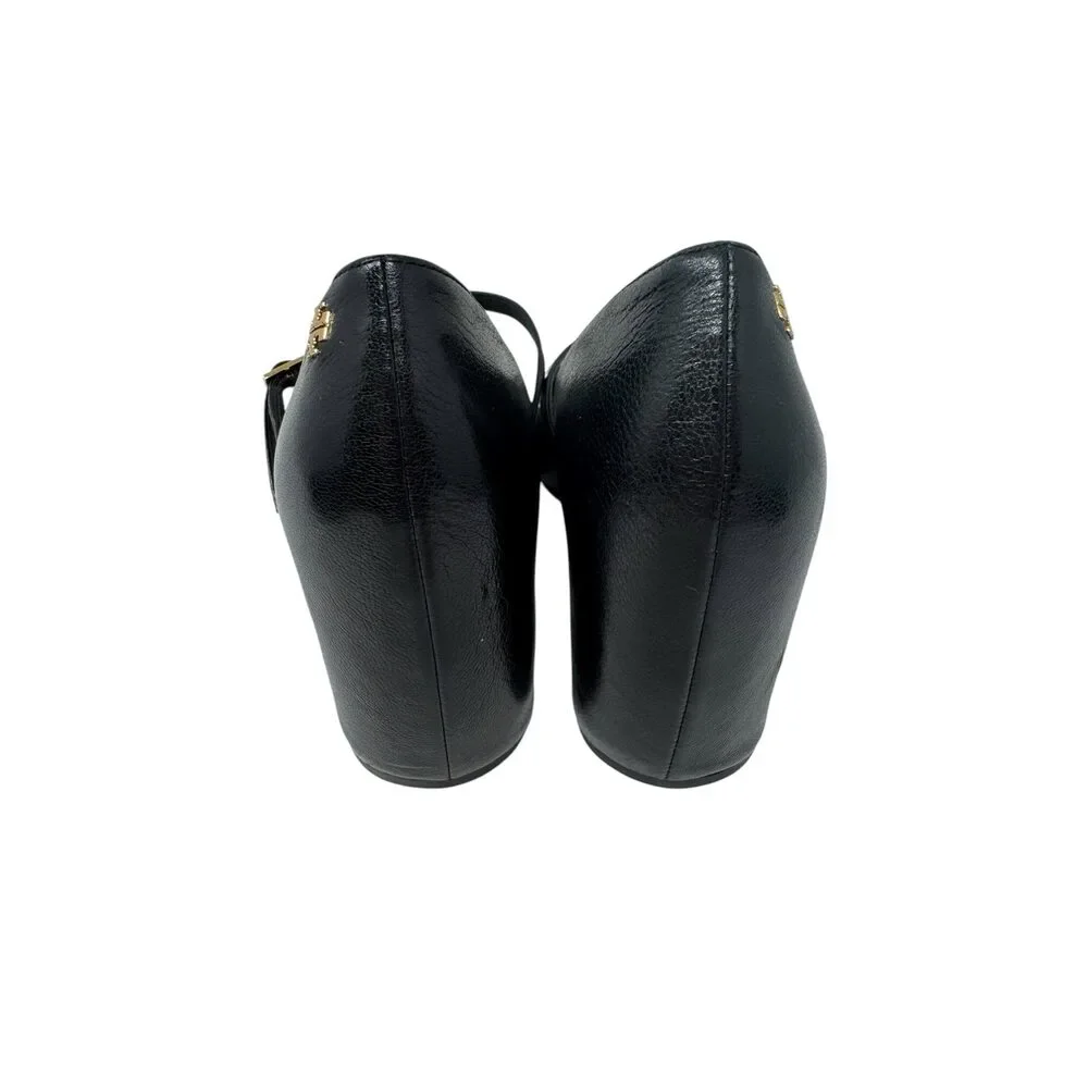 Shoe Size 7 Tory Burch Black Leather Pumps